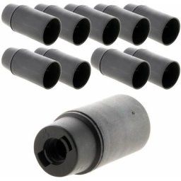 Lot de 10 douilles E14 Thermoplastique Lisse Noir