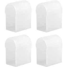 4x Embout pour profilé en silicone sans trou 8 x 16mm translucide Profil Led Néon Gaine Finition