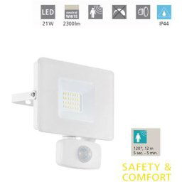 Led Lampe paroi extérieure faedo trois l clair blanc: 13cm h: 14cm d: 5cm capteur IP44