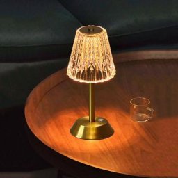 Lampe de table sans fil, lampe à piles rechargeable, lampe en cristal portable moderne, lumières
