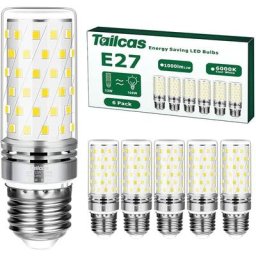 Ampoule E27 led 12W Blanc Froid 6000K, 1450LM, 360° Lumiere, Équivalent Halogène E27 100W, ac 230V,