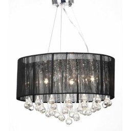 Lustre avec 85 cristaux Noir Vidaxl Noir