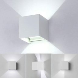 12W Led Applique Murale Up and Down Design Réglable Luminaires, Lampe Murale Moderne en Aluminium