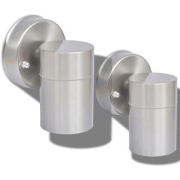 Applique murale d'extérieur 2 pcs Acier inoxydable vers le bas Vidaxl Argent