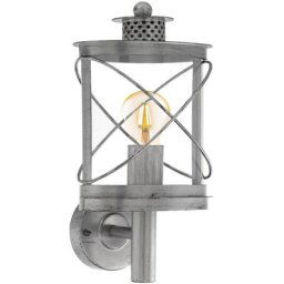 Eglo - Lumière extérieure Applique murale 1 ampoule E27 AUFW.argent-antique hilburn 1