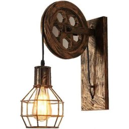 Vintage Metal Murale Applique Luminaire Industriel style levage poulie Plafonnier Applique Luminaire