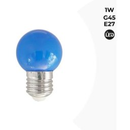 Ampoule led E27 1W G45 Couleurs Bleu - Bleu
