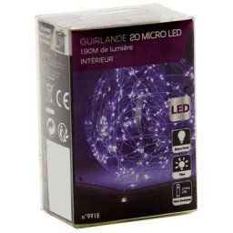 Guirlande cuivre led à piles blanc chaud 1.05 mètre - blanc chaud