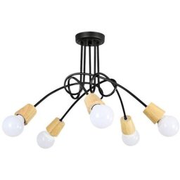 Luminaire Plafonnier Edison 5 Têtes Metal Fer Industriel Creative , Lampe de suspension Vintage