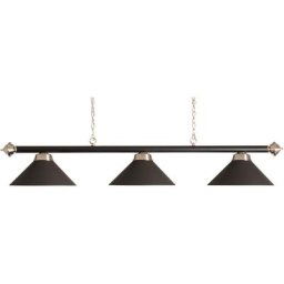 Buffalo - Tige de lampe de billard avec 3 abat-jour - Zwart