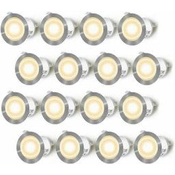 Lot de 16 Spots led Encastrable pour Terrasse Bois, Etanche IP67, Spots à Encastrer Extérieur, 0,6W