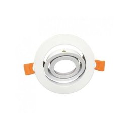 Silamp - Support Spot GU10 led Rond Blanc 110mm Orientable