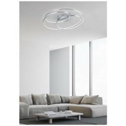 Plafonnier Gale Nickel Mat 1x50W smd led - Gris