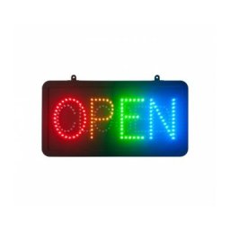 Enseigne lumineuse led intérieur open / closed - Multicolore