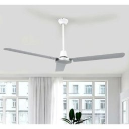 Ventilateur de plafond 'Dawinja' en métal pour salon & salle à manger - blanc
