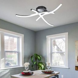 Moderne Plafonnier led Lampe de Lustre Moderne Courbé avec 3 pcs Agité Lumière Pour le Salon