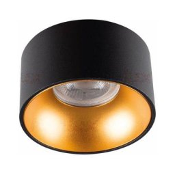 Kanlux - Support de Spot Encastrable Rond Mini riti GU10 Noir et Or