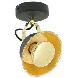 Arum Lighting - Applique ridley Noir et Or avec Ampoule GU10 led Blanc Chaud