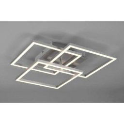 Plafonnier à led 3 carrÉs rÉglables avec tÉlÉcommande multifonction 28w 2700-6000k matt nickel