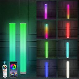 2x 6W lampadaire led lampadaire coloré avec télécommande rgb lampe d'angle colorée - rgb - Swanew