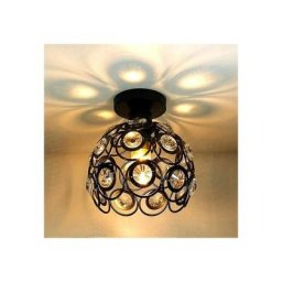Nouvelle Moderne Industriel Plafonnier Métal 26cm, Creux Lampe Cristal DIY Lustre pour Salon