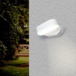 Applique Murale Blanche led IP54 Orientable Ovale - Blanc Neutre 4000K - 5500K - Blanc Neutre 4000K