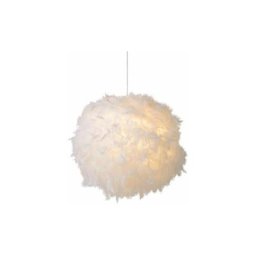 Stoex - Lustre Suspension en Plumes 30 cm E27 40W Blanc pour Chambre Cadeau d'enfant