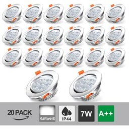 Lot de 20 Spots Encastrable spots à encastrer 7W Blanc froid led spots orientables éclairage