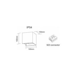 Beneito Faure - Applique murale led noire IP54 6.8W avec ailettes réglables