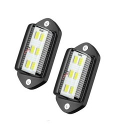 2PCS led Eclairage Plaque Immatriculation Étanche 6 smd led Feux Arrière Lampe de Plaque