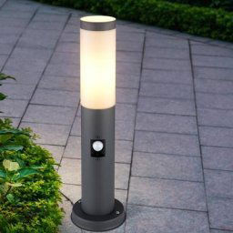 Lampadaire d'extérieur Plinthe de jardin Lampadaire avec détecteur de mouvement, anthracite, 1x