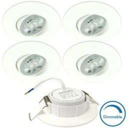 Arum Lighting - 5 Spots Encastrables led asturie Orientable 5W dimmable Eq. 40W Température de