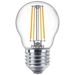 Ampoule Sfera à filement led Philips 4.3W douille E27 2700K PHILEDLUS40G2