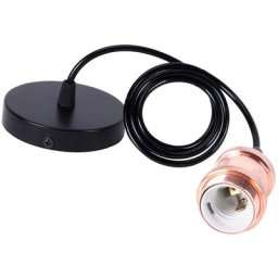 Lampe Suspension Vintage Style Industriel Douille Spirale E27 Lustre Simple Câble Support de Lampe