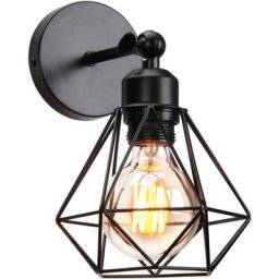Stoex - Applique murale interieur industrielle réglable cage forme diamant vintage E27 pour salons