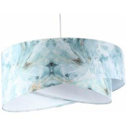 Suspension galaxy asymetric - Décor bleu vert intérieur blanc - Décor bleu vert intérieur blanc