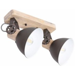 Plafonnier Mexlite Gearwood Anthracite en Bois - caoutchouc - 7969A - Anthracite en Bois