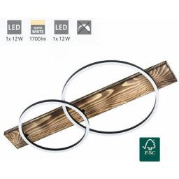 rustique plafond lumière boyal brun L: 78 W: 40 H: 9cm 3000K