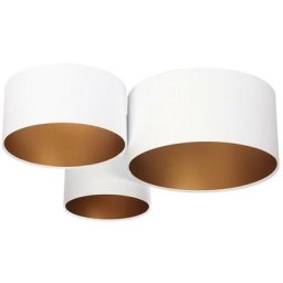 Plafonnier trio blanc or blanc 3 x E27 l: 91cm h: 30cm DIMMable
