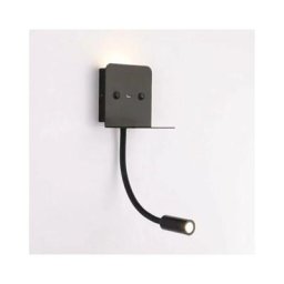Applique murale + liseuse led ""Slange"" 3W avec port usb Noir