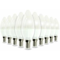 Lot de 10 Ampoules LED bougie E14 5.5W Equivalent 40W 470LM ARUM Température de Couleur: Blanc