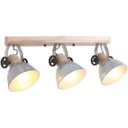 Plafonnier Mexlite Gearwood Bois en Nikkel - caoutchouc - 2133NI - Bois en Nikkel