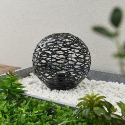Lampe solaire 'Abadin' en métal - noir