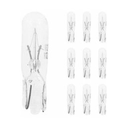 10x Ampoule 12V 1,2w T5 wedge transparent W2x4.6d