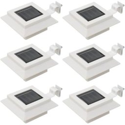 Vidaxl - Lampe solaire à led carrée d'extérieur 6 pcs 12 cm Blanc Blanc