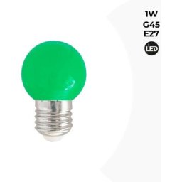 Ampoule led E27 1W G45 Couleurs Vert - Vert
