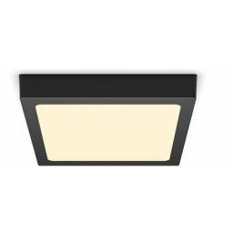 Philips - Plafonnier led slim surface, carré, 12W, Noir, 3x21x21, 2700K, 1150 lumen