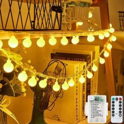 Guirlande Lumineuse Extérieur/intérieur, 4.5M 50 led étanche IP44, Batterie à Piles, 8 Modes avec