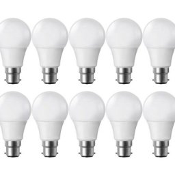 Lot de 10 Ampoules led B22 9W eq 60W 806m Blanc chaud