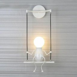 Moderne Lampe Murale Applique Créatif Simplicité Design Petite Personne Créatif E27 Luminaire Blanc